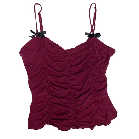 Vintage Betsey Johnson Ruched Cropped Cami - Picture 5 of 11